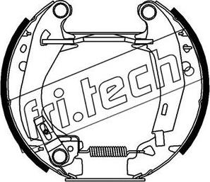 Fri.Tech. 16013 - Комплект гальм, барабанний механізм autocars.com.ua