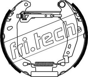 Fri.Tech. 16018 - Комплект гальм, барабанний механізм autocars.com.ua