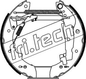 Fri.Tech. 16019 - Комплект гальм, барабанний механізм autocars.com.ua