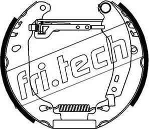 Fri.Tech. 16058 - Комплект гальм, барабанний механізм autocars.com.ua