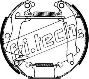 Fri.Tech. 16080 - Комплект гальм, барабанний механізм autocars.com.ua