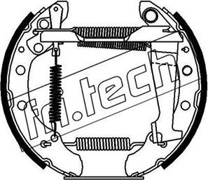 Fri.Tech. 16083 - Комплект гальм, барабанний механізм autocars.com.ua