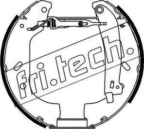 Fri.Tech. 16102 - Комплект тормозных колодок, барабанные avtokuzovplus.com.ua