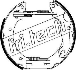 Fri.Tech. 16103 - Комплект гальм, барабанний механізм autocars.com.ua