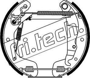 Fri.Tech. 16112 - Комплект гальм, барабанний механізм autocars.com.ua
