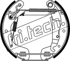 Fri.Tech. 16118 - Комплект гальм, барабанний механізм autocars.com.ua