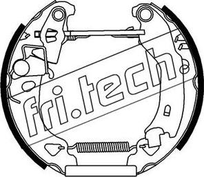 Fri.Tech. 16127 - Комплект тормозных колодок, барабанные avtokuzovplus.com.ua