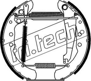 Fri.Tech. 16140 - Комплект гальм, барабанний механізм autocars.com.ua