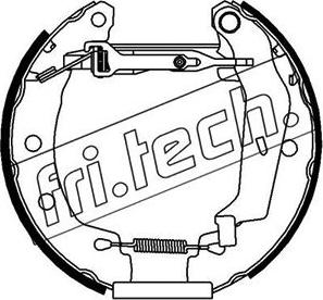 Fri.Tech. 16149 - Комплект гальм, барабанний механізм autocars.com.ua