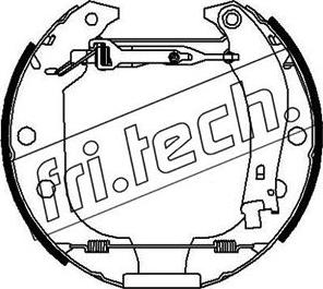 Fri.Tech. 16152 - Комплект гальм, барабанний механізм autocars.com.ua