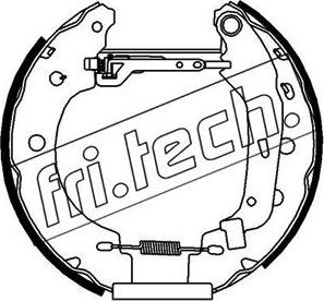 Fri.Tech. 16156 - Комплект гальм, барабанний механізм autocars.com.ua