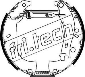 Fri.Tech. 16159 - Комплект гальм, барабанний механізм autocars.com.ua