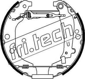 Fri.Tech. 16163 - Комплект гальм, барабанний механізм autocars.com.ua