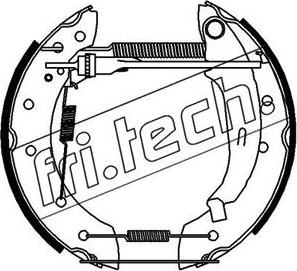 Fri.Tech. 16177 - Комплект гальм, барабанний механізм autocars.com.ua