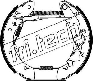 Fri.Tech. 16178 - Комплект тормозных колодок, барабанные avtokuzovplus.com.ua