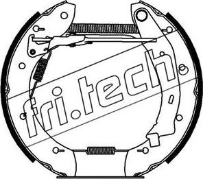 Fri.Tech. 16184 - Комплект гальм, барабанний механізм autocars.com.ua