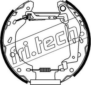 Fri.Tech. 16185 - Комплект тормозных колодок, барабанные avtokuzovplus.com.ua