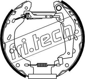 Fri.Tech. 16186 - Комплект тормозных колодок, барабанные autodnr.net