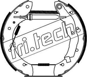 Fri.Tech. 16190 - Комплект гальм, барабанний механізм autocars.com.ua