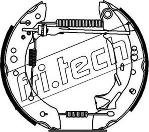 Fri.Tech. 16198 - Комплект гальм, барабанний механізм autocars.com.ua