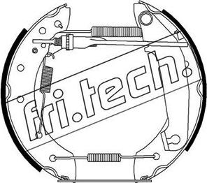 Fri.Tech. 16206 - Комплект гальм, барабанний механізм autocars.com.ua