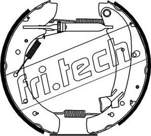 Fri.Tech. 16208 - Комплект гальм, барабанний механізм autocars.com.ua