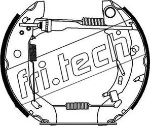 Fri.Tech. 16210 - Комплект гальм, барабанний механізм autocars.com.ua