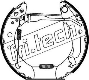 Fri.Tech. 16212 - Комплект гальм, барабанний механізм autocars.com.ua