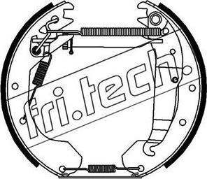 Fri.Tech. 16213 - Комплект гальм, барабанний механізм autocars.com.ua