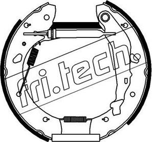 Fri.Tech. 16218 - Комплект гальм, барабанний механізм autocars.com.ua