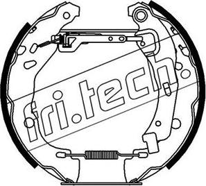 Fri.Tech. 16219 - Комплект гальм, барабанний механізм autocars.com.ua
