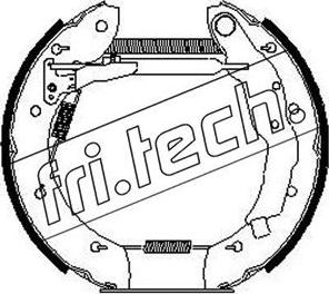 Fri.Tech. 16249 - Комплект гальм, барабанний механізм autocars.com.ua