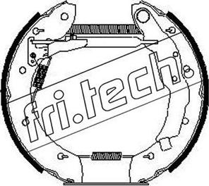 Fri.Tech. 16257 - Комплект гальм, барабанний механізм autocars.com.ua