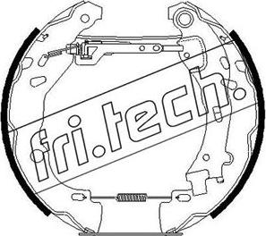 Fri.Tech. 16258 - Комплект гальм, барабанний механізм autocars.com.ua