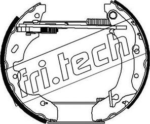 Fri.Tech. 16261 - Комплект гальм, барабанний механізм autocars.com.ua