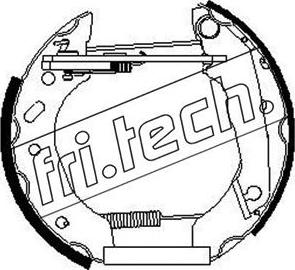 Fri.Tech. 16264 - Комплект гальм, барабанний механізм autocars.com.ua