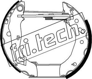 Fri.Tech. 16267 - Комплект гальм, барабанний механізм autocars.com.ua