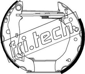 Fri.Tech. 16268 - Комплект гальм, барабанний механізм autocars.com.ua