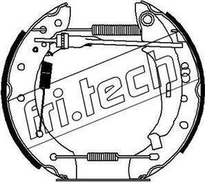 Fri.Tech. 16277 - Комплект тормозных колодок, барабанные avtokuzovplus.com.ua