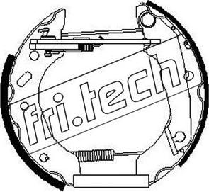 Fri.Tech. 16282 - Комплект тормозных колодок, барабанные avtokuzovplus.com.ua