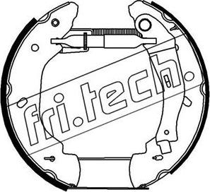 Fri.Tech. 16289 - Комплект тормозных колодок, барабанные avtokuzovplus.com.ua