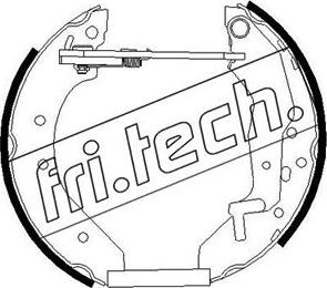 Fri.Tech. 16291 - Комплект гальм, барабанний механізм autocars.com.ua