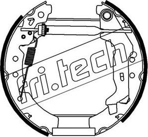 Fri.Tech. 16294 - Комплект гальм, барабанний механізм autocars.com.ua
