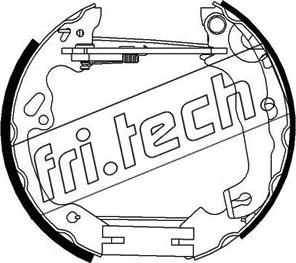 Fri.Tech. 16296 - Комплект гальм, барабанний механізм autocars.com.ua