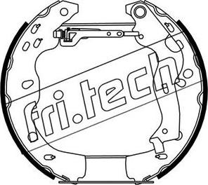 Fri.Tech. 16301 - Комплект гальм, барабанний механізм autocars.com.ua