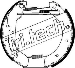 Fri.Tech. 16308 - Комплект гальм, барабанний механізм autocars.com.ua