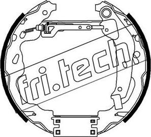 Fri.Tech. 16309 - Комплект гальм, барабанний механізм autocars.com.ua