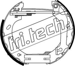 Fri.Tech. 16312 - Комплект тормозных колодок, барабанные avtokuzovplus.com.ua