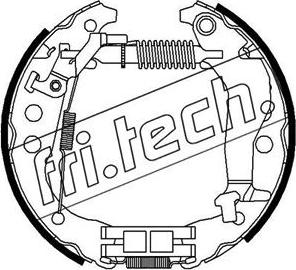 Fri.Tech. 16315 - Комплект гальм, барабанний механізм autocars.com.ua