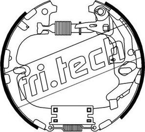 Fri.Tech. 16331 - Комплект гальм, барабанний механізм autocars.com.ua